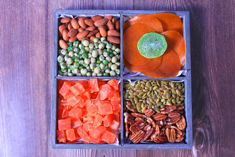 Seven Assorted Dried Fruit And Nuts Gift Tray Platter