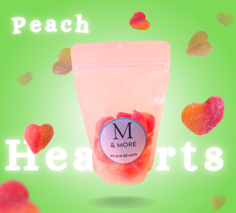 Kosher Peach Hearts - 1lb
