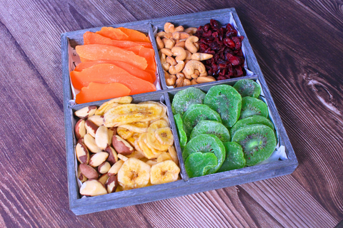 Six Assorted Dried Fruit And Nuts Gift Platter